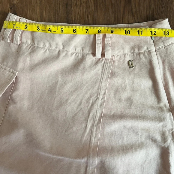 Galliano Peach Vintage Skirt Cotton & linen blend.  Size 26 - Picture 6 of 9